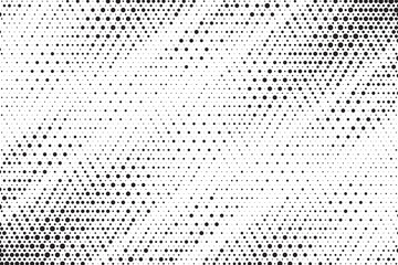 Poster - Halftone vector background. Monochrome halftone pattern. Abstract geometric dots background. Pop Art comic gradient black white texture. Design for presentation banner, poster, flyer, business card.	