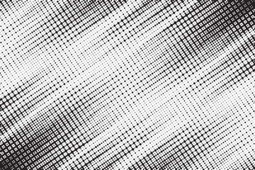 Poster - Halftone vector background. Monochrome halftone pattern. Abstract geometric dots background. Pop Art comic gradient black white texture. Design for presentation banner, poster, flyer, business card.	