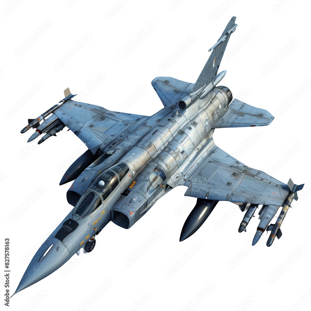 High-resolution fighter jet with weaponry, aerial military aircraft for ...