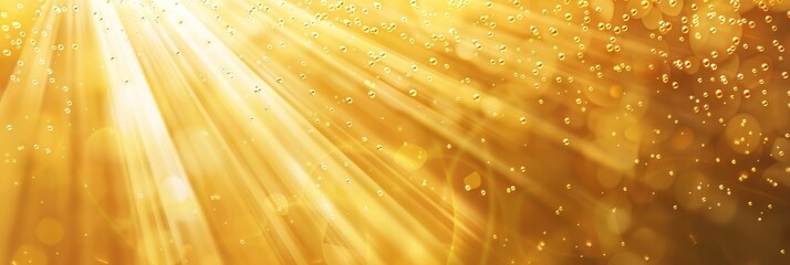 Natural light lens flare on gold background sun ray effect 