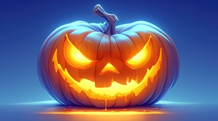 Wall Mural - Halloween pumpkin a classic icon for web and mobile applications