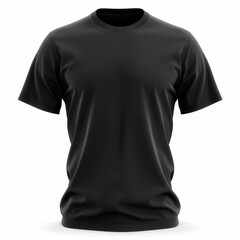 Wall Mural - Black t shirt isolated on white background
