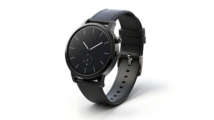 Wall Mural - Wrist Smart Watch Mockup with Black Strap. Generative AI