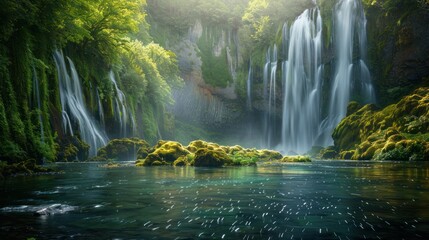 Wall Mural - beautiful waterfalls in the world