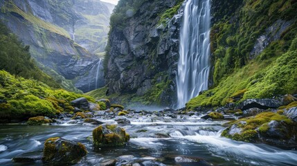 Wall Mural - beautiful waterfalls in the world