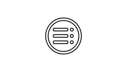 Animated of menu Icon. menu dots or line concept