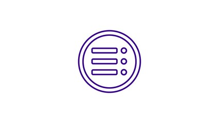 Animated of menu Icon. menu dots or line concept