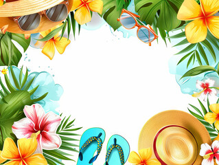 Wall Mural - Summer theme background graphic template