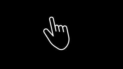 Poster - Animated move to left linear icon. Digital device interaction. Touchpad control. Swipe and slide.