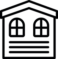Poster - simple and minimalistic house icon illustration in black and white. isolated vector graphic design f