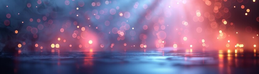 Wall Mural - a blurry image of a blue and pink background with a lot of small dots