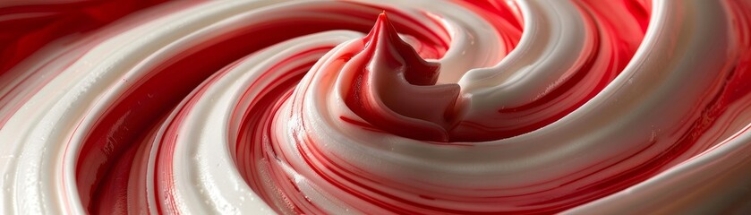 Wall Mural - A swirl of red and white frosting