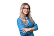 © luismolinero - Young Uruguayan woman over isolated background with arms crossed and looking forward
