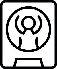 Poster - Simple and modern wireless signal icon illustration for internet connectivity. Wifi access. And network communication in vector line art design. Perfect for mobile data transfer and online streaming