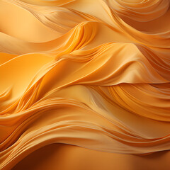 Poster - Golden satin background with waves and folds.
