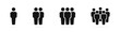© 11ua - Group of people vgector icon set. Team work icons. Organization staff symbols.