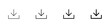 © Chelpanoff - Download button icon set. Arrow download symbols. Save or upload file web interface vector pictogram. Web or app illustration isolated.