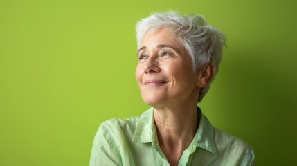 Wall Mural - An elderly smiling woman