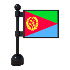 Wall Mural - Flag 3d icon Of Eritrea, 3d rendering illustration. High resolution Transparent image 3d flag icon.