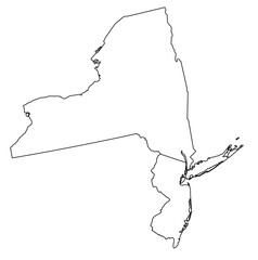 Map of the U.S. state of New York, New Jersey