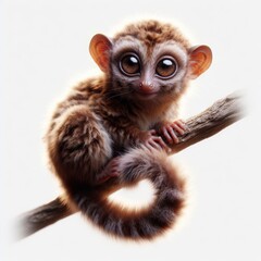 Canvas Print - Tarsier on white background