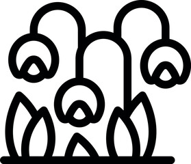 Poster - Minimalist black and white floral pattern, ideal for various creative projects