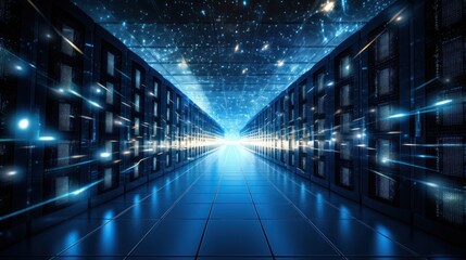 Poster - vast network of interconnected data centers, 