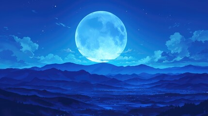 Wall Mural - a captivating image of the full moon shining brightly against a dark mysterious backdrop