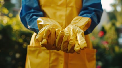 Female cleaner hands 