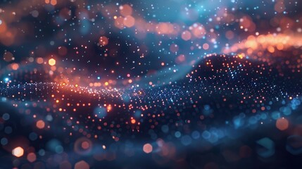 Poster - tech processes, neural networks,technology background,digital