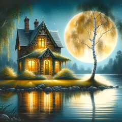 Wall Mural - old castle in the night
