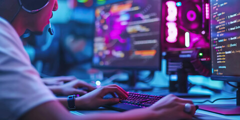 a game developer codes a thrilling level for their new game, their imagination the only limit to wha
