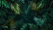 © Derby - Dark green tropical leaves background