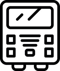 Poster - Simple line art icon illustration of a digital multimeter on a white background