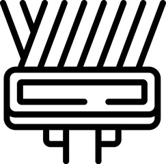 Poster - Simplistic line art illustration of a barcode, isolated on a white background