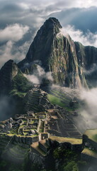 Wall Mural - In the mystical atmosphere of Machu Picchu Peru it_012