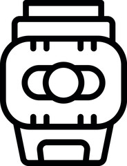Poster - black and white vector of a camera lens, perfect for photographythemed designs
