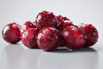 Wall Mural - Pile of Red Cherries With Water Droplets