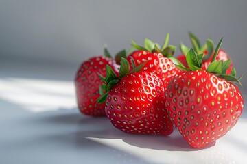 Wall Mural - Group of Strawberries on Table