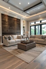 Wall Mural - Sleek and Minimalist Living Room Interior Design Trends