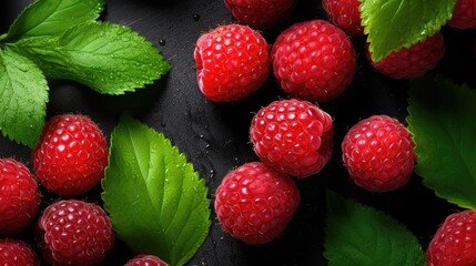 Sticker - Raspberries flat UHD Wallpaper