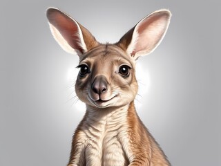 A quality colored pencil drawing of a cute and lovely Kangaroo