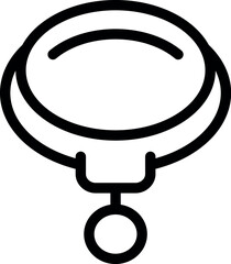 Poster - Simple outline vector illustration of a magnifying glass, suitable for web and app design