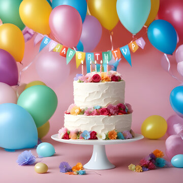 birthday cake with candle