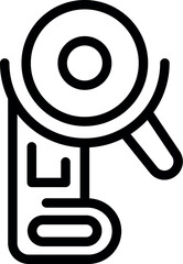 Poster - Simple line icon of a vacuum cleaner for minimalist design use