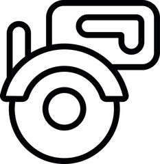 Poster - Simplistic line art illustration of a camera, perfect for icons or logos