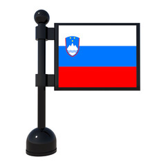 Flag 3d icon Of Slovenia, 3d rendering illustration. High resolution Transparent image 3d flag icon.