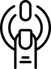 Poster - Vector illustration of a professional podcast microphone icon in a minimalist flat design, perfect for digital media, radio broadcasting, and online streaming