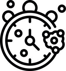 Poster - Simple line drawing of a stopwatch, perfect for time management concepts