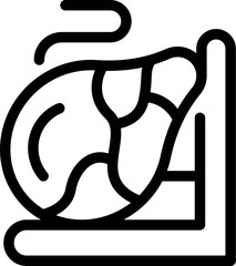 Poster - black line art icon showcasing a stylized figure in motion, suitable for active lifestyle themes